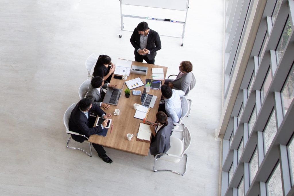 Business meeting with diverse participants